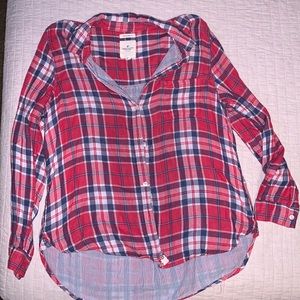 American Eagle Plaid Flannel Button Up